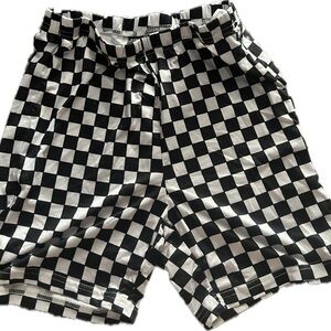 checkered biker shorts